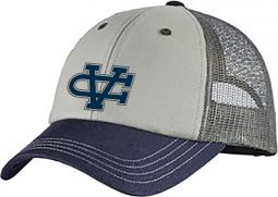 District Tri-Tone Mesh Back Cap, Chrome/Navy/Charcoal